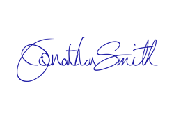 Use your own handwritten signature in most programs when saved as a TrueType Font.
